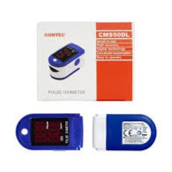 Contec Pulse Oximeter & Pulse Rate Monitor Potable LED Display CMS50DL Blue New - Picture 2 of 3